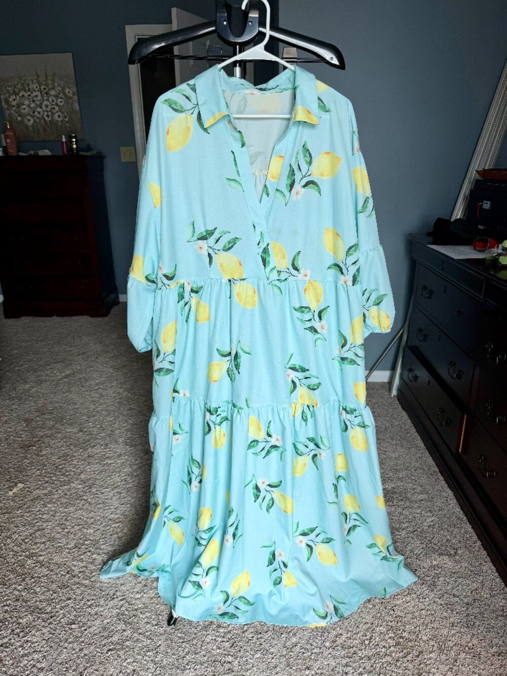 SHEIN Curve Lemon Print Dress – Altered to Fit 2X/3X